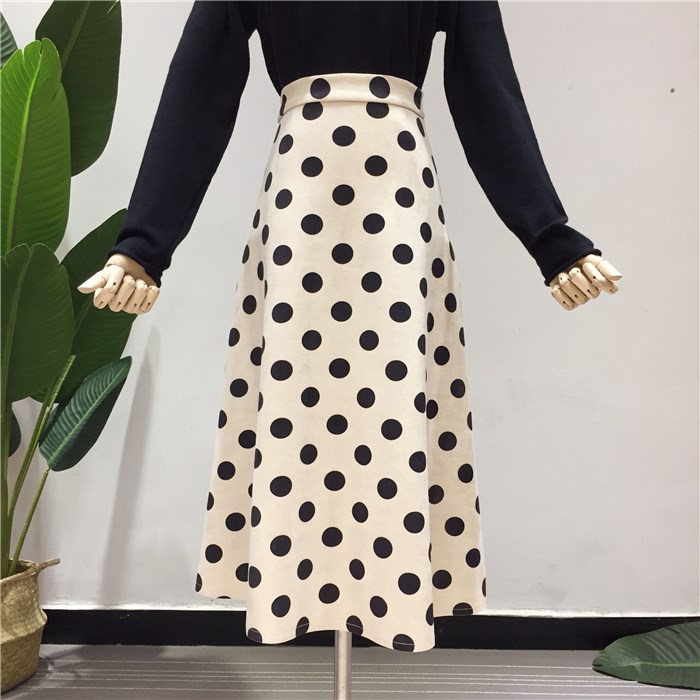 Wave skirt 2018 new pattern Autumn and winter Mid length version Korean Edition temperament Paige Suede a word skirt longuettein the Women's clothing/Boutique , Skirts category - from Buy2taobao.com to provide professional Taobao agent buy service