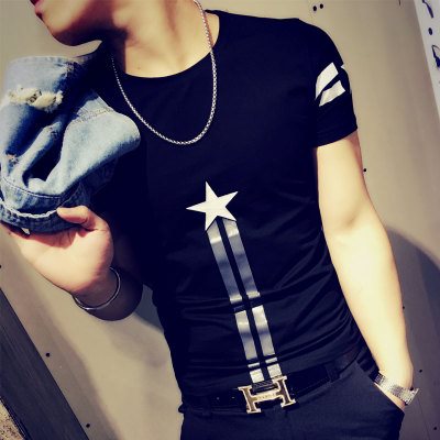 tattoo clothes Summer Menswear Sociology Guy Short sleeve T-shirt Tight fitting Self cultivation Nightclub spirit half sleevein the Men's clothing, T-shirt category - from Buy2taobao.com to provide professional Taobao agent buy service