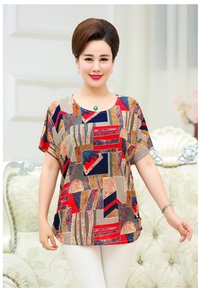 长裙小衫睡衣老年人大妈衣服妈妈装夏装短袖t恤上衣牛奶丝女士在类目 女装/女士精品, 中老年女装中 - 来自Buy2taobao.com提供专业的淘宝代购服务