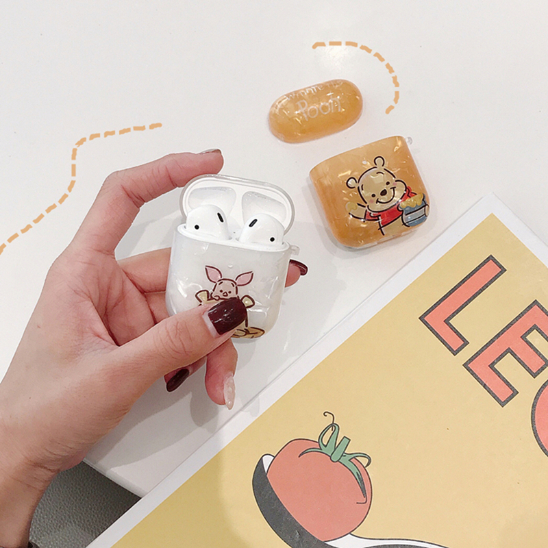 卡通维尼熊苹果airpods1/2保护套软壳贝壳纹蓝牙无线耳机收纳盒在类目 3C数码配件, MP3/MP4配件, 耳机配件中 - 来自Buy2taobao.com提供专业的淘宝代购服务