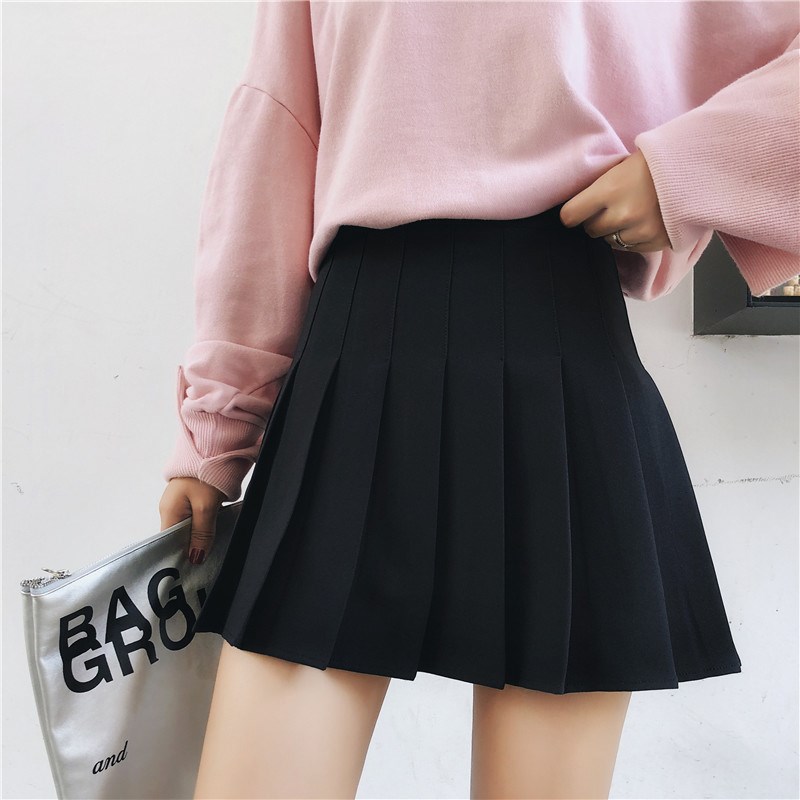 lattice A word skirt Pleated skirt Short skirt Paige skirt Spring and summer ins Ultra-fire 2019 new pattern Half skirt Pompous skirtin the Women's clothing/Boutique , Skirts category - from Buy2taobao.com to provide professional Taobao agent buy service