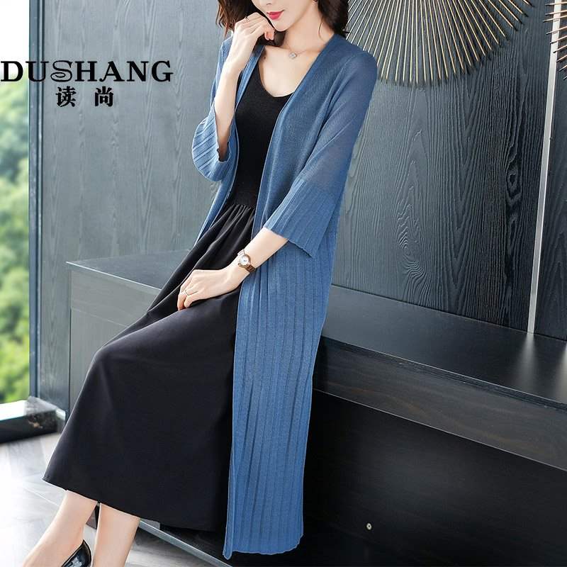 Borneol knitting Cardigan coat Mid length version spring clothes Korean Edition new pattern summer Sunscreen Air-conditioned shirt Shawlin the Women's clothing/Boutique , Wool sweater category - from Buy2taobao.com to provide professional Taobao agent buy service