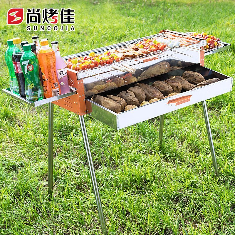 Stainless steel Large Barbecue rack Household 5 Above outdoors barbecue grill barbecue full set tool partsin the Outdoor/Mountaineer/Camping/Travel Goods , Stoves/Tableware/Picnic barbecue supplies , BBQ/Grill category - from Buy2taobao.com to provide professional Taobao agent buy service