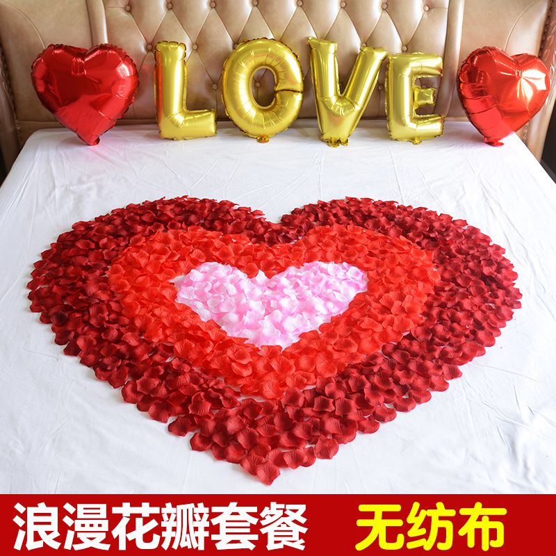 用品玫瑰花片仿真花瓣布置手撒装饰品组合地毯KTV布艺道具告白造在类目 节庆用品/礼品, 婚庆布景/道具, 花瓣/仿真花瓣中 - 来自Buy2taobao.com提供专业的淘宝代购服务