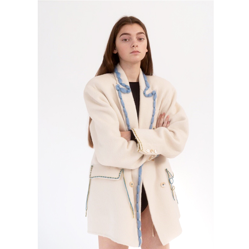 Green S Spot momokoo~kaiy xiao suit Wool coat AW18KXI002in the Women's clothing/Boutique , Suit category - from Buy2taobao.com to provide professional Taobao agent buy service