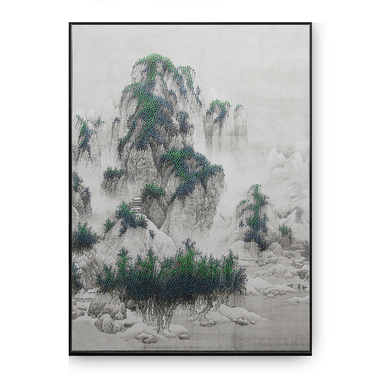 新中式装饰画山水钉子画玄关沙发背景墙挂画手工实物立体创意画在类目 家居饰品, 装饰画, 现代装饰画中 - 来自Buy2taobao.com提供专业的淘宝代购服务