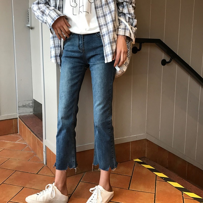 胖女牛仔裤紧身弹力宽松牛仔九分裤女200斤胖mm版喇叭裤|ruв категории Женская одежда, женской одежды - от Buy2taobao.com для оказания профессиональной услуги покупки агента Taobao