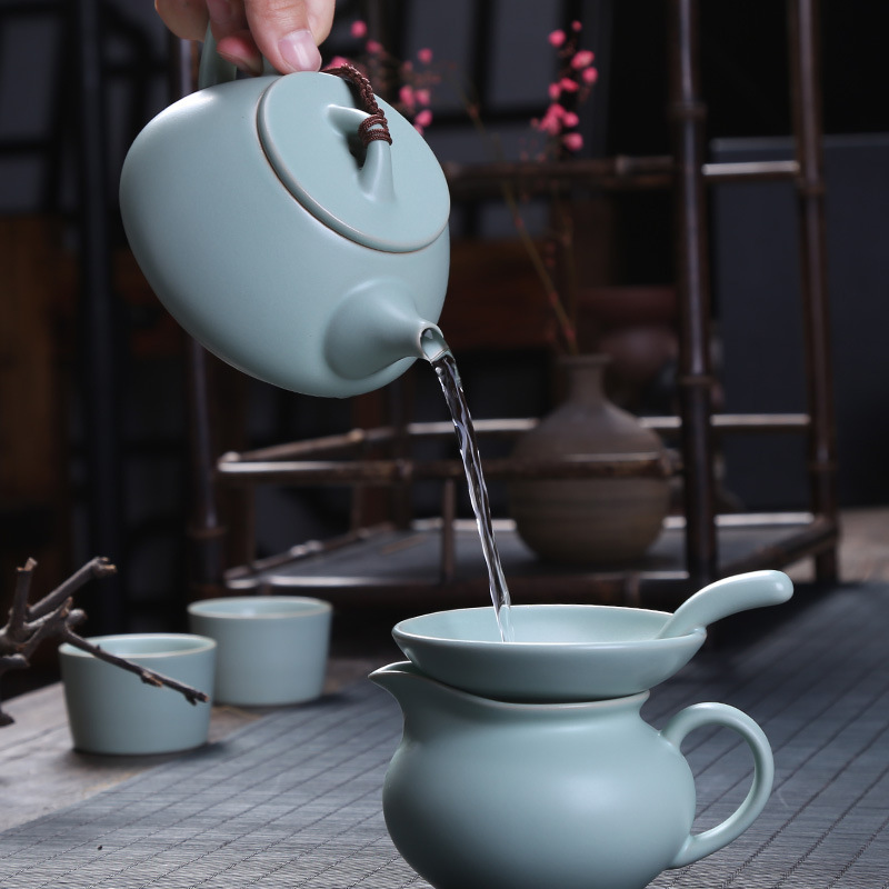 汝窑茶壶手工开片可养陶瓷功夫茶具单壶小号石瓢壶家用汝瓷泡茶壶在类目 餐饮具, 茶具, 茶壶中 - 来自Buy2taobao.com提供专业的淘宝代购服务