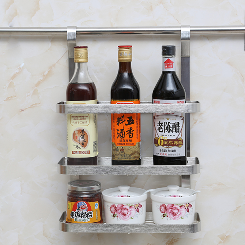 廚房家用調味架置物架壁挂調味料醬水瓶鹽醋罐不鏽鋼家居用品收納在類目 廚房/烹飪用具, 廚用小工具/廚房儲物, 廚房儲物架/廚房置物架, 廚房置物架/角架中 - 來自Buy2taobao.com提供專業的淘寶代購服務