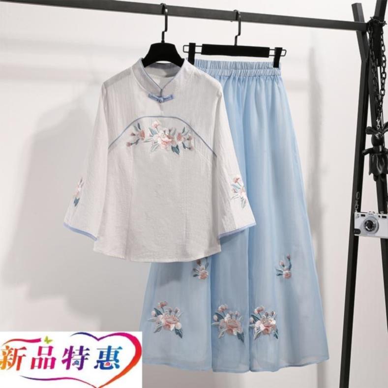唐装夏季女士仙女民族民族风裙套装修身长裙潮流中式裙汉服时尚裙在类目 女装/女士精品, 唐装/民族服装/舞台服装, 唐装/中式服装, 上衣中 - 来自Buy2taobao.com提供专业的淘宝代购服务