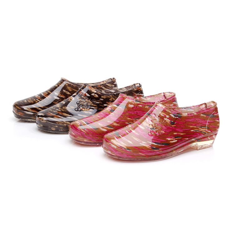 Warrior fashion Flat heel lady comfortable Rain shoes transparent Boots Low Water shoes Overshoes Short tube water boots non-slipin the Women's Shoes, Rain Boots category - from Buy2taobao.com to provide professional Taobao agent buy service