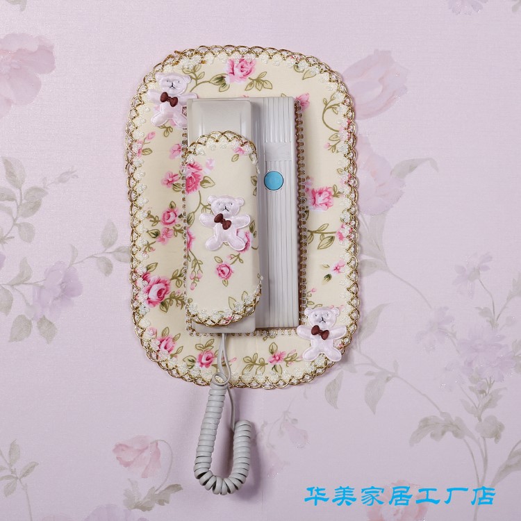 门铃套包邮蕾丝布艺楼宇对讲室内机套子可视电话挂机防尘罩装饰。在类目 居家布艺, 防尘保护罩, 电话套中 - 来自Buy2taobao.com提供专业的淘宝代购服务