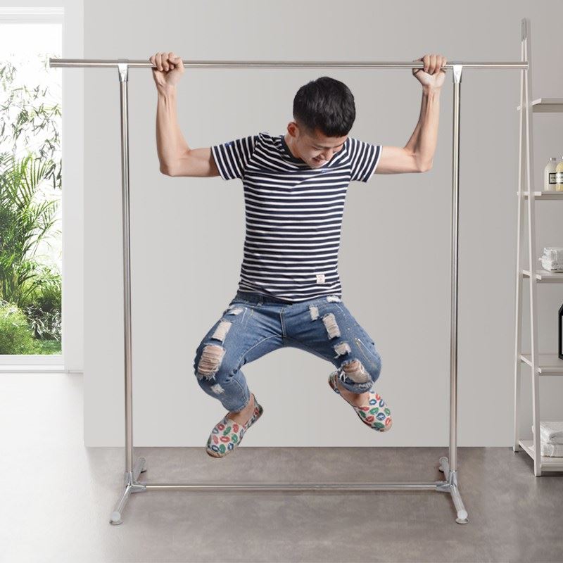 Single pole Clothes hanger indoor bedroom balcony Clothes rack simple and easy fold Clothes drying pole Stainless steel to ground Clothes hangerin the Storage consolidation , Wash clothing/Sun/Care Products , Hanger category - from Buy2taobao.com to provide professional Taobao agent buy service