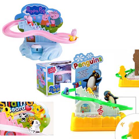 children Electric rotate penguin Stair lights music Slippery slide puddle jumper Railcar Toys boy 3-6in the Toy/Childs/Puzzle/Building block/Model , Other Toys category - from Buy2taobao.com to provide professional Taobao agent buy service