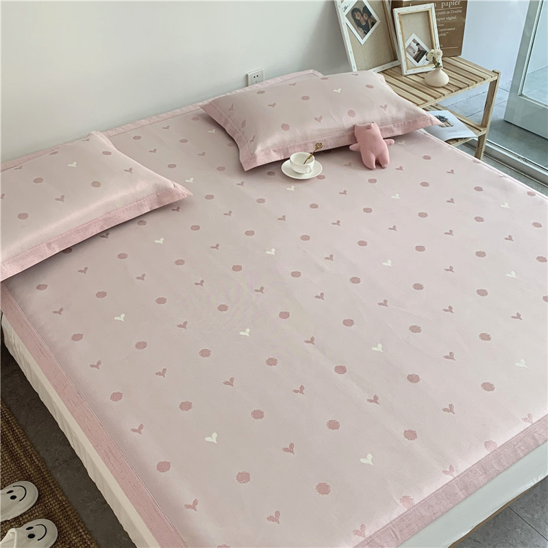 summer 900D Borneol summer sleeping mat Three-piece Suite Fresh pink summer sleeping mat Kit Naked Pleasantly cool washingin the Bedclothes , Mat/Mats/Rattan seats/Straw mat/Leather seats category - from Buy2taobao.com to provide professional Taobao agent buy service