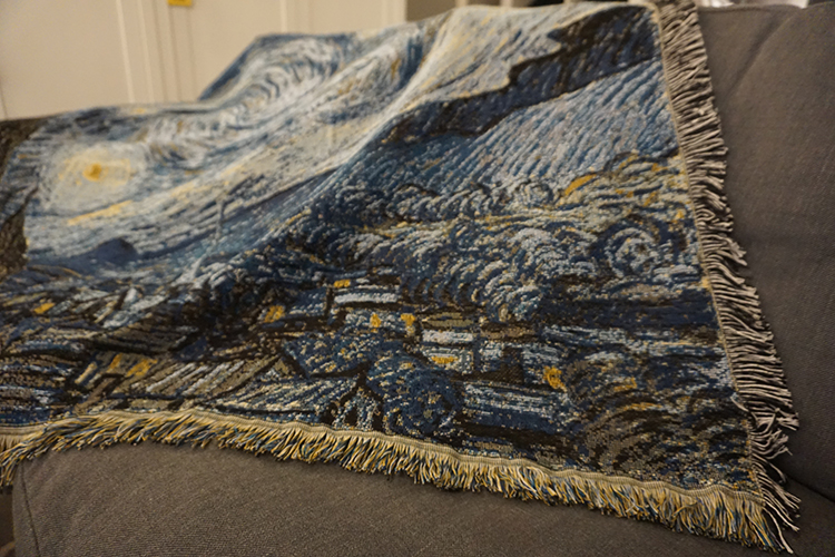 Oil Painting Vincent van gogh Starry night starry sky Art Tapestries decorate Sofa blanket Blanket Chuangtan Blanket knittingin the Home Fabric , Tapestry/Tapestry category - from Buy2taobao.com to provide professional Taobao agent buy service