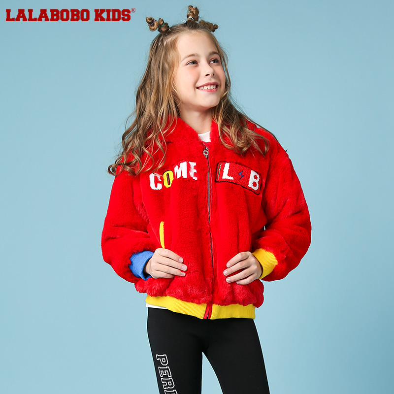 LALABOBOKIDS2018秋新款短款可爱毛绒外套|L02C-KWRW23在类目 童装/婴儿装/亲子装, 外套/夹克/大衣, 普通外套中 - 来自Buy2taobao.com提供专业的淘宝代购服务