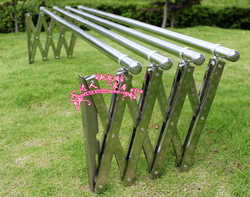 outdoors Stainless steel Push pull Clothes hanger balcony fold Telescopic racks outdoor Stainless steel hangerin the Storage consolidation , Wash clothing/Sun/Care Products , Landmark/Lift drying racks category - from Buy2taobao.com to provide professional Taobao agent buy service