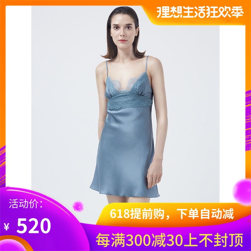 奢铭内搭重磅22姆真丝睡裙性感吊带蕾丝短裙桑蚕丝睡衣家居服女在类目 女士内衣/男士内衣/家居服, 睡裙中 - 来自Buy2taobao.com提供专业的淘宝代购服务