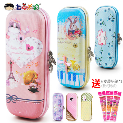 小学生笔袋女童公主可爱卡通儿童文具盒韩国创意笔盒大容量铅笔袋