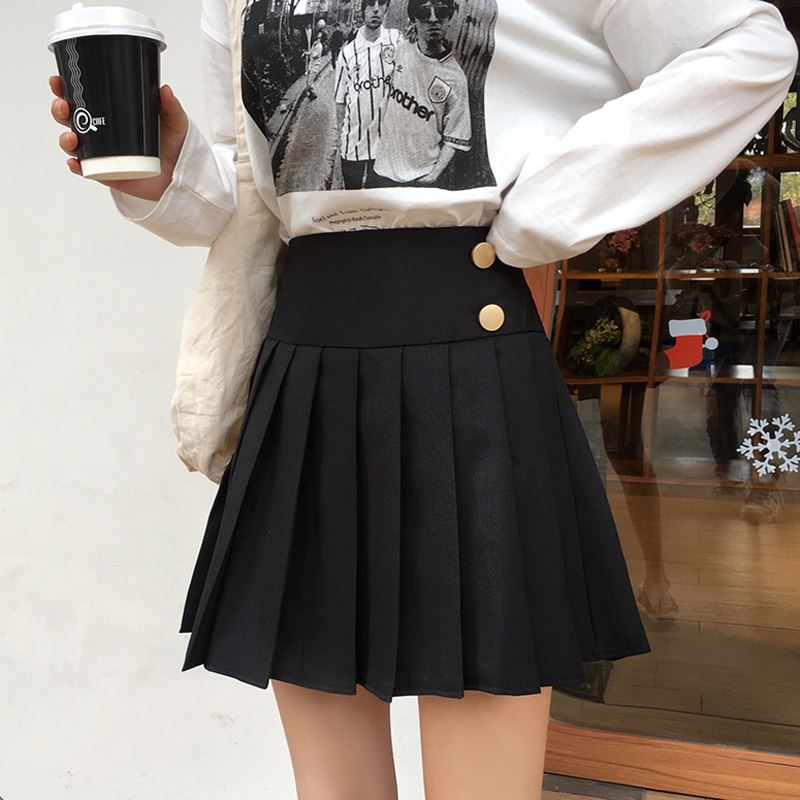 Spring and summer 2019 new pattern College wind Korean Edition Pleated skirt Versatile A word skirt Body Short skirt Paige skirtin the Women's clothing/Boutique , Skirts category - from Buy2taobao.com to provide professional Taobao agent buy service