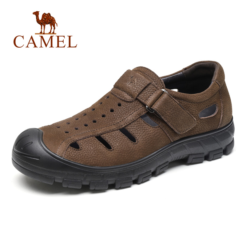 camel Men's Shoes summer Hollow leather shoes ventilation leisure time Lithe shock absorption Sandals cowhide Middle and old age Business shoesin the Men's Shoes, Sandals category - from Buy2taobao.com to provide professional Taobao agent buy service