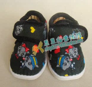  传统手工纳制千层底/儿童手工布鞋/灰太狼红太郎棉鞋棉花填充童鞋