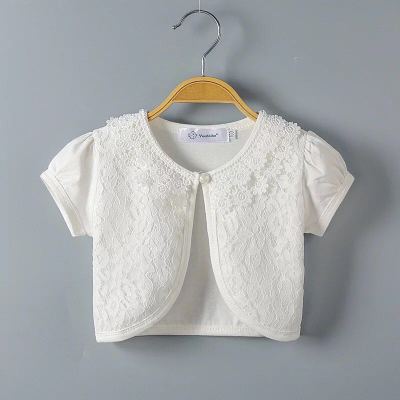 儿童小披肩纯棉夏季短袖坎肩女孩蕾丝空调衫春秋中大女童外搭开衫|msdalam kategori Kanak-kanak/Bayi/Keluarga dipasang, jubah/jubah - dari Buy2taobao.com untuk memberikan perkhidmatan ejen Taobao profesional membeli