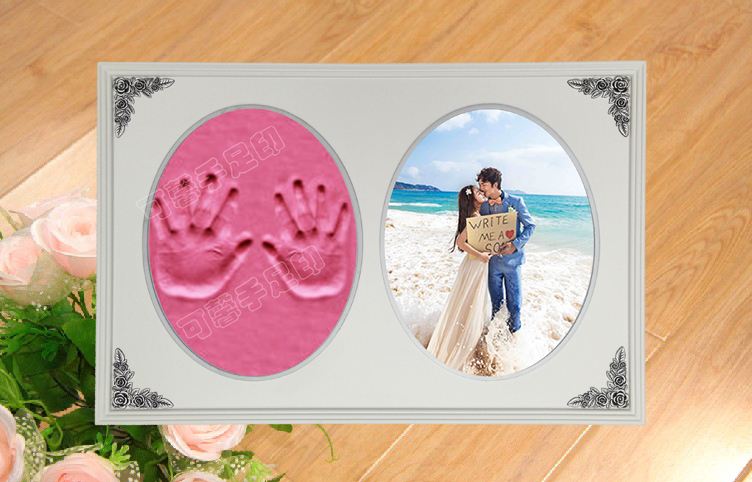 Solid wood Roses Oval Wedding fingerprints Wedding hand inkpad gift Couples fingerprints Shoumoin the Toy/Childs/Puzzle/Building block/Model , Baby Souvenirs/Personalized Products , Hand footprints category - from Buy2taobao.com to provide professional Taobao agent buy service
