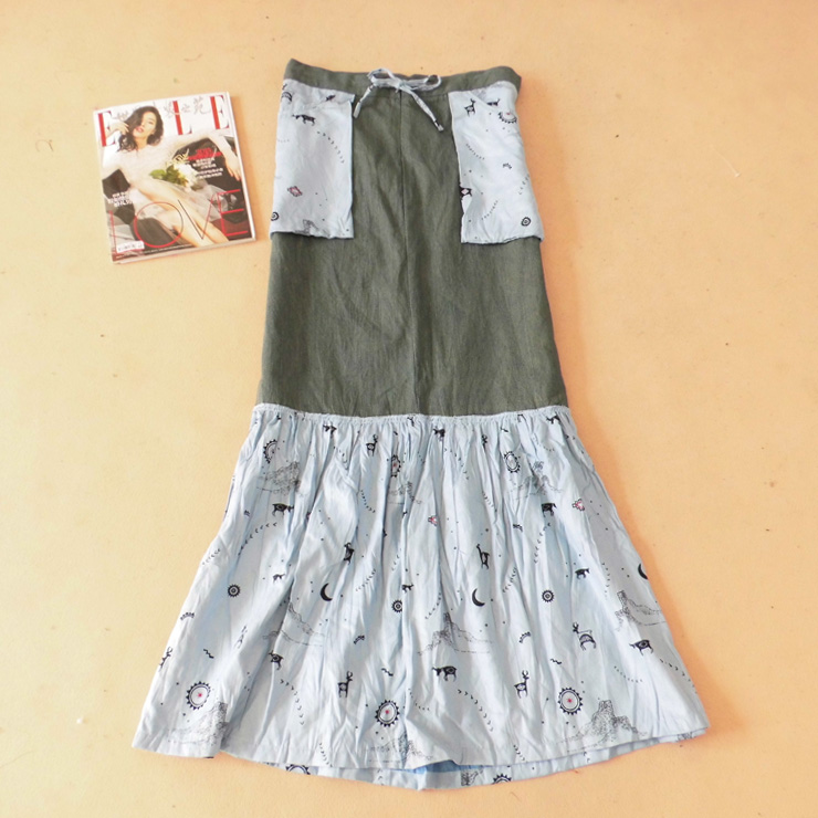 Mosaic Flax longuette In summer and Autumn skirt 2019 new pattern Split ends XL Paige Straight skirt skirtin the Women's clothing/Boutique , Skirts category - from Buy2taobao.com to provide professional Taobao agent buy service