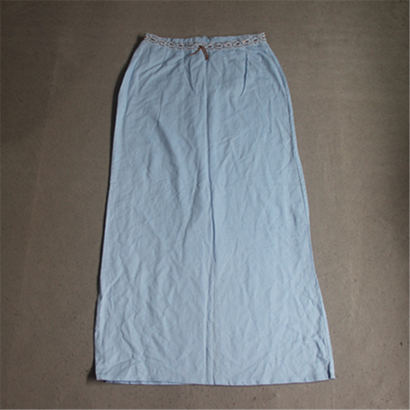 纯色复古文艺chun麻半身裙女夏中长款亚麻珠花高腰直筒裙大码裙子|msdalam kategori Butik wanita / wanita, skirt - dari Buy2taobao.com untuk memberikan perkhidmatan ejen Taobao profesional membeli