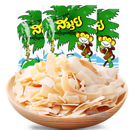 泰国风味Samui苏梅香酥椰子片40g椰肉脆片零食品烤椰子干|msdalam kategori makanan ringan/Nuts/Specialty, Manisan/jujube/Plum/buah-buahan kering, keping kelapa - dari Buy2taobao.com untuk memberikan perkhidmatan ejen Taobao profesional membeli