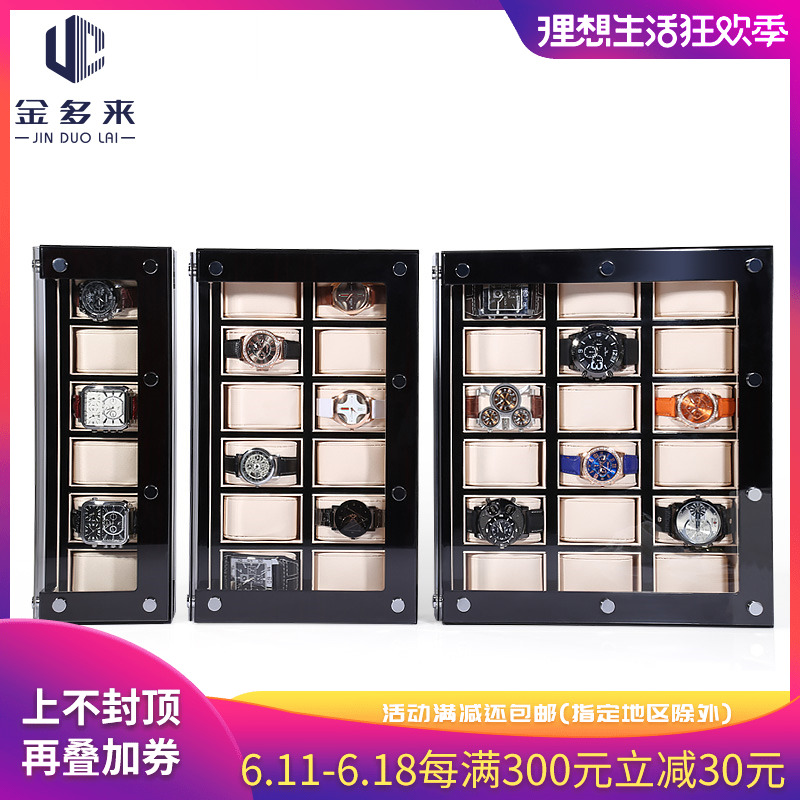 金多来亚克力透明手表盒钢琴烤漆木质手表首饰收纳盒展示盒表箱|ruв категории Украшения,ювелирные изделия, украшения для хранения, шкатулка - от Buy2taobao.com для оказания профессиональной услуги покупки агента Taobao