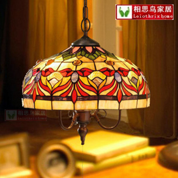 欧式蒂凡尼灯具餐厅饭厅纯手工吊灯卧室书房酒吧咖啡厅创意金鱼灯在类目 家装主材, 灯具灯饰, 吊灯中 - 来自Buy2taobao.com提供专业的淘宝代购服务