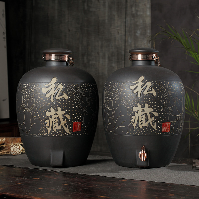 景德镇50斤陶瓷酒坛子大口密封酒壶酒罐大酒缸泡酒瓶带龙头五十斤|msdalam kategori pinggan mangkuk, Flagon/Wineglass/Wine, rumah bekas anggur - dari Buy2taobao.com untuk memberikan perkhidmatan ejen Taobao profesional membeli