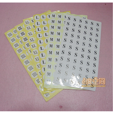 不干胶·白底黑字服装 尺码不干胶尺码贴纸(S-XXXL码标签)|msdalam kategori Aksesori/Belt kulit/Hat/Muffler, aksesori lain - dari Buy2taobao.com untuk memberikan perkhidmatan ejen Taobao profesional membeli