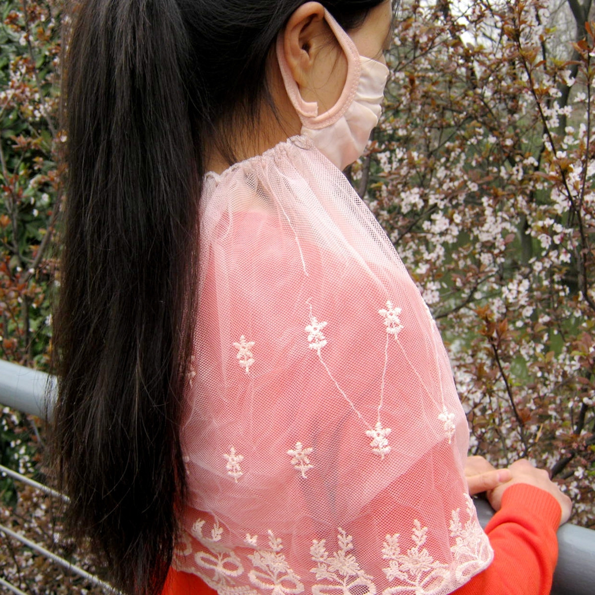 夏季薄款蕾丝雪纺骑行护颈遮阳透气大口罩面罩|msdalam kategori Bike/Berbasikal Equipment/Parts, Riding Apparel/Berbasikal Equipment, angin/Hangat topeng habuk - dari Buy2taobao.com untuk memberikan perkhidmatan ejen Taobao profesional membeli