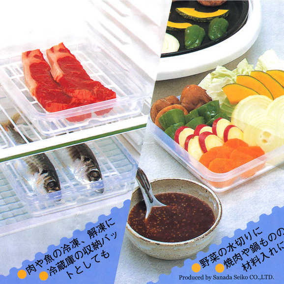 日本進口Sanada廚房瀝水盤長方形收納盤冰箱食品收納盒魚肉水果盤在類目 收納整理, 家庭收納用具, 收納盒, 食物收納盒中 - 來自Buy2taobao.com提供專業的淘寶代購服務