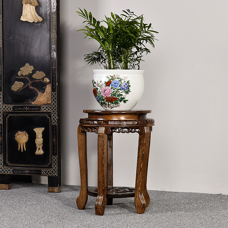 鸡翅木小花架子实木圆形客厅花盆栽摆件托盘凳子室内红木花几家用|msdalam kategori perabot kediaman, rak, bunga/Menghabiskan beberapa - dari Buy2taobao.com untuk memberikan perkhidmatan ejen Taobao profesional membeli