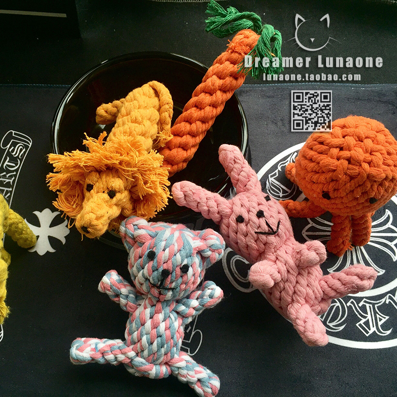Lunaone Dog toys Dog bites Molar Knot Toy Ball Golden Retriever Teddy Pomeranian puppies small-scalein the Pet/Pet food and supplies , Cat/Dog Toys , Knot Toys category - from Buy2taobao.com to provide professional Taobao agent buy service