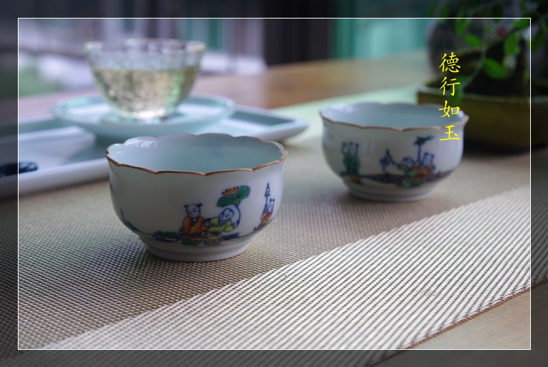 德行如玉 全手工斗彩 花口描金婴戏杯 特价不议!在类目 餐饮具, 茶具, 茶叶罐中 - 来自Buy2taobao.com提供专业的淘宝代购服务