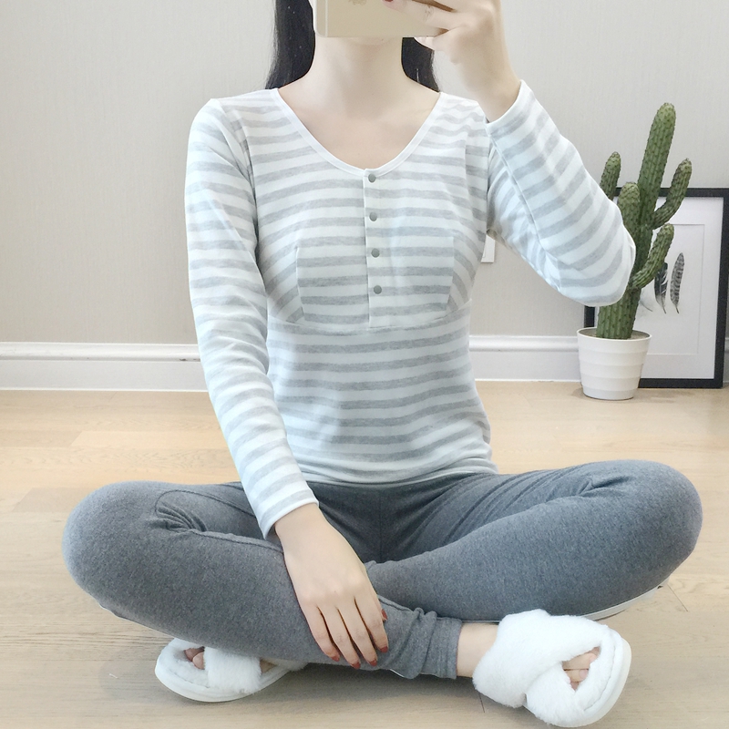 哺乳秋衣上衣纯棉 孕妇产后月子家居服单件哺乳衣产妇喂奶睡衣|ruв категории Всё для беременных и кормящих, дом одежды/кормления./осень белье, осень одежду - от Buy2taobao.com для оказания профессиональной услуги покупки агента Taobao
