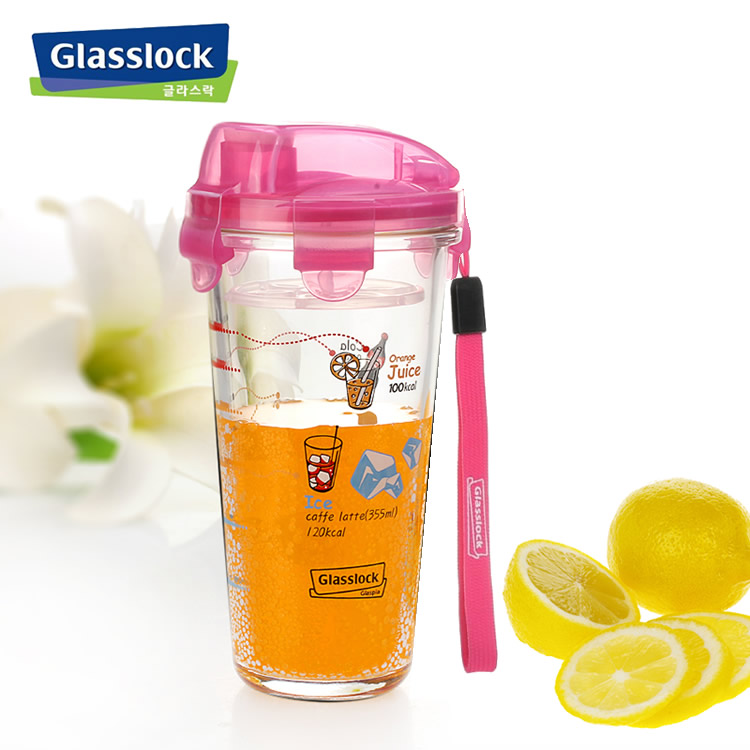韩国Glasslock玻璃杯随身杯子玻璃水杯子卡通刻度杯牛奶杯子带盖|ruв категории посуда, кубок/кубок/чайник, стакан - от Buy2taobao.com для оказания профессиональной услуги покупки агента Taobao