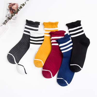 袜子女中筒袜韩版学院风日系软妹春秋冬堆堆袜韩国百搭薄夏运动袜
