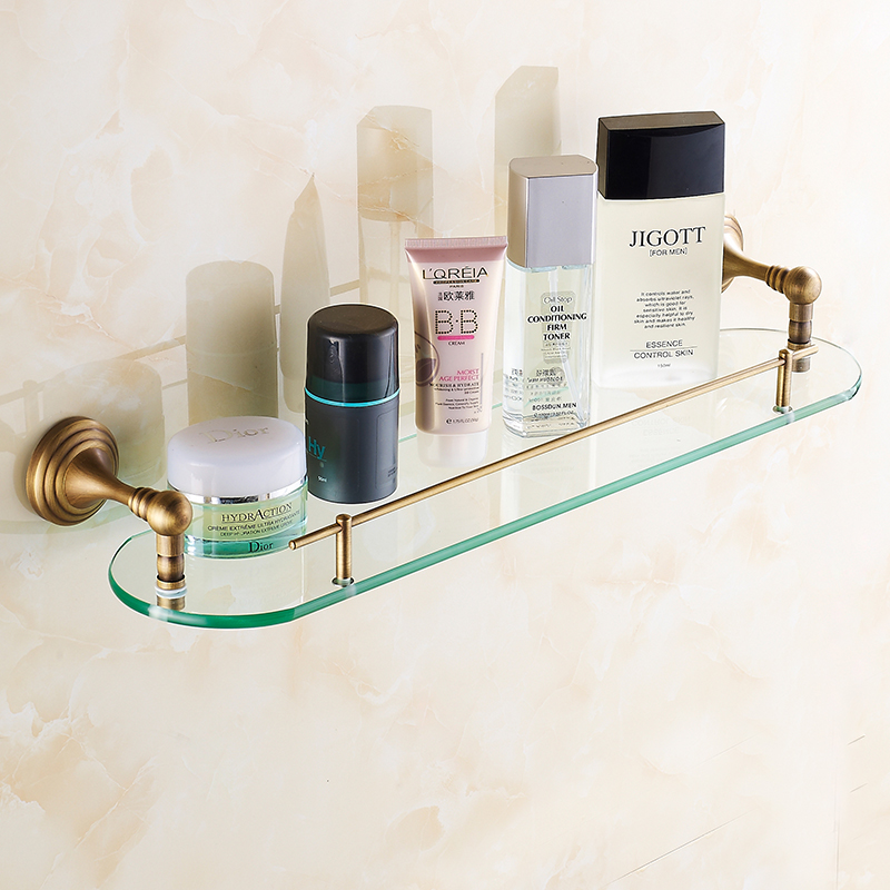 To fake something antique All copper monolayer bathroom Glass Shelf Dressers European style toilet TOILET Angle Brackets Toughened glassin the Decoration main material , Toiletries , Bathroom Hardware/Pendant , Cosmetic shelf category - from Buy2taobao.com to provide professional Taobao agent buy service