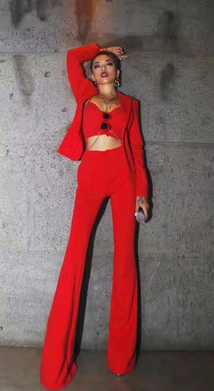 红色西装喇叭裤夜店酒吧djds女歌手商演女嘉宾婚庆表演服装|msdalam kategori Butik wanita / wanita, pakaian/pakaian kebangsaan/peringkat pakaian, pakaian kebangsaan/pakaian - dari Buy2taobao.com untuk memberikan perkhidmatan ejen Taobao profesional membeli