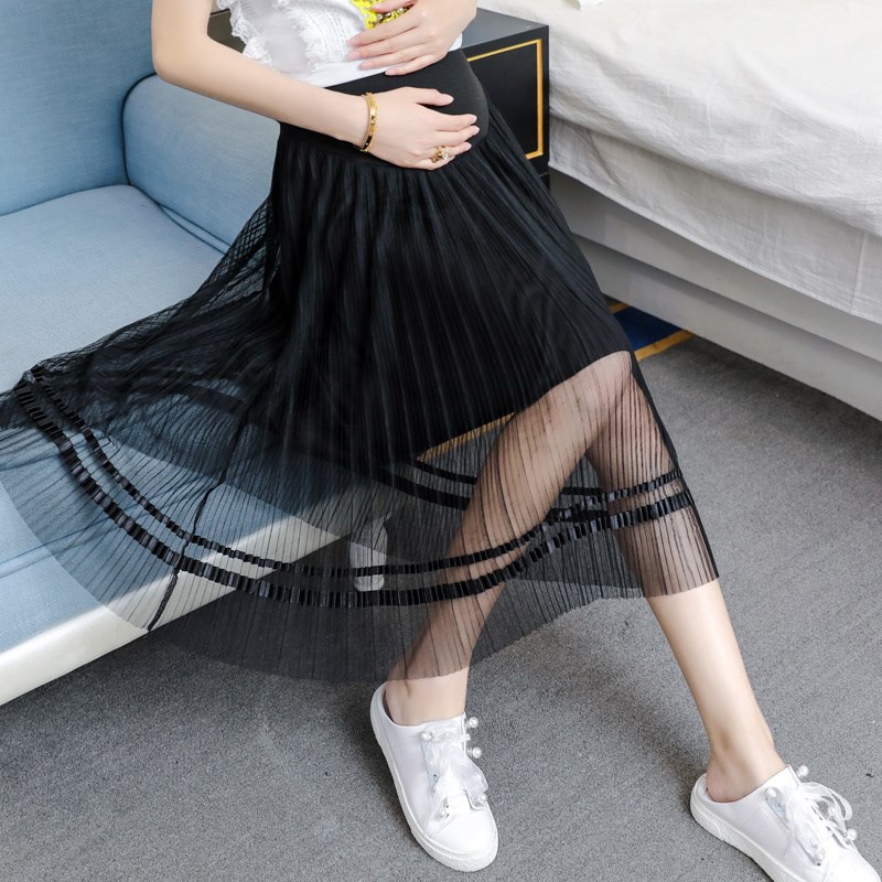 孕妇半身裙春季2019新款潮妈网纱托腹百褶裙百搭中长款孕妇a字裙|ruв категории Всё для беременных и кормящих, материнство, юбка - от Buy2taobao.com для оказания профессиональной услуги покупки агента Taobao