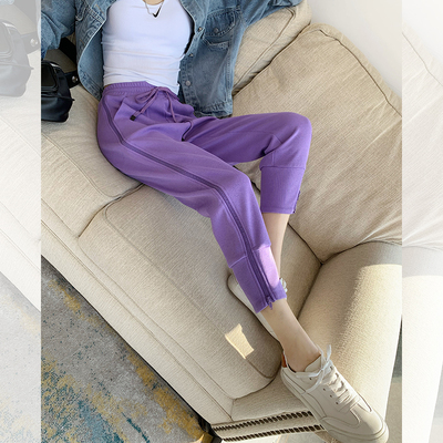 韩版休闲裤2020夏季运动裤新款女时尚宽松显瘦百搭bf风卫裤束脚裤