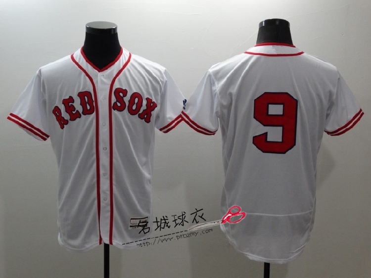 2016新款mlb棒球服 波士顿红袜队 red sox 9号 williams 精英球衣