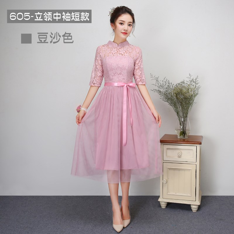 一字肩个性新款毕业大学生合唱姐妹裙2019伴娘礼服结婚伴娘服大码|ruв категории Женская одежда, Cвадебные платья, платье/вечернее платье - от Buy2taobao.com для оказания профессиональной услуги покупки агента Taobao